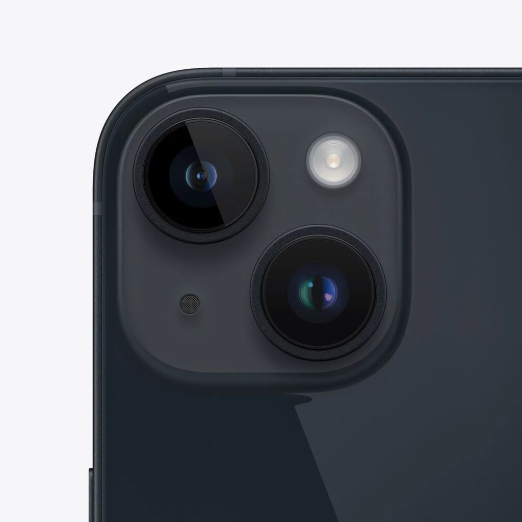 iPhone 14 Pro, showing the camera on the back, white background